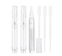 Refillable Paint Brush - 3 Piece Wall Pen for Scratch Cover | PP Material with Black White Colors, Portable Application Tool, Furniture Repair Kit, Kitchen Cabinet Wood Floor Window Door Arts