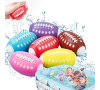 Refillable Water Balloons, 6 x Quick Fill Sponge Balls Kids, Outdoor Summer Fights, 3,46 x 2,05 pulgadas Multi Purpose Water Toy Set, for Pool, Courtyard, and Team Activities