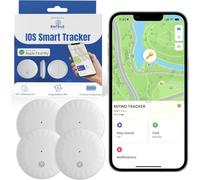 ReFind Rastreador de aire para Google e iOS (certificado por Apple) Find My Mini GPS Tracker Tag Apple AirTracker Alternativo, mini rastreador GPS para llaves, mascotas, carteras y equipaje (blanco (4