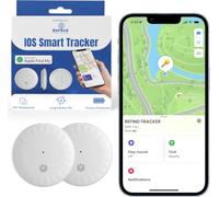ReFind Rastreador de aire para Google e iOS (certificado por Apple) Find My Mini GPS Tracker Tag Apple AirTracker Alternativo, mini rastreador GPS para llaves, mascotas, carteras y equipaje (blanco (2