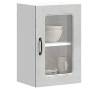 Refined Armario Pared Cocina Puerta de Cristal Kalmar Gris hormigón 1x Vitrina de Pared (1 Puerta)