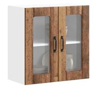 Refined Armario Pared Cocina Puerta de Cristal Lucca Madera Vieja 1x Vitrina de Pared (2 Puertas)