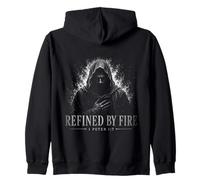 Refined by Fire 1 Pedro 1 7 Versículo bíblico Cristiano Sudadera con Capucha