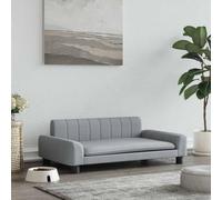 Refined Cama para Perros de Tela Gris Claro 90x53x30 cm