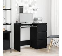 Refined Escritorio de Madera contrachapada Roble Negro 90x45x76 cm