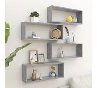 Refined Estante Cubo Pared 4 uds Madera ingeniería hormigón 60x15x23cm