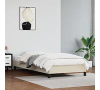 Refined Estructura de Cama sin colchón Cuero sintético Crema 25 cm 90x190 cm