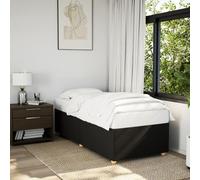 Refined Estructura de Cama sin colchón Tela Negro 90x200cm