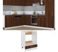 Refined Oven Cabinet Lyon Brown Oak 60x46x81.5 cm Engineered Wood 1x Panel de lavavajillas 60 cm