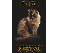 Refined Siberian Cat Notebook: Stylish Black & Gold Journal for Cat Lovers | Premium Feline Stationery with College-Ruled Pages | Perfect Gift for Cat Lovers, Cat Moms & Writers