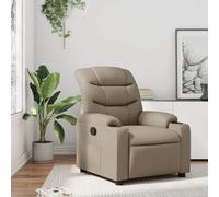 Refined Sillón reclinable de Cuero sintético Color Capuchino Empuje Manual Sin Masaje