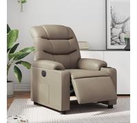 Refined Sillón reclinable eléctrico de Cuero sintético Color Capuchino Empuje eléctrico Sin Masaje