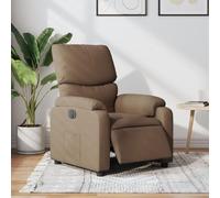 Refined Sillón reclinable eléctrico de Tela marrón Sin Masaje