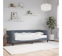 Refined Sofá Cama con colchón Terciopelo Gris Oscuro 90x190 cm Gris Oscuro con colchón