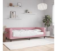 Refined Sofá Cama con colchón Terciopelo Rosa 90x200 cm Rosa con colchón