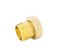 REFIXAMO Thread Pipe Fittings, Conector De Cobre Amarillo Fitt del Tubo La Unión for Hembra Contador Agua A Los Tamaños Múltiples Masculinos(1 F To 3l4 M Long)