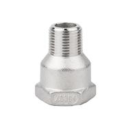 REFIXAMO Thread Pipe Fittings, Tamaños Múltiples del Adaptador De Fitt La Tubería Acero Inoxidable Reductor 304 Hilo Femenino A Masculino(DN15 to DN8)