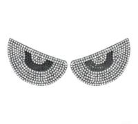 Reflectante 3D para Mystic Eye Car Stickers Diamond Rhinestone Calcomanías para casco de motocicleta Exterior Trim Scratch Colorful Light Set de dos piezas (blanco)