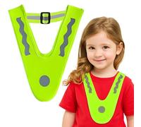 Reflectante Running, Reflectante Bicicleta, Chaleco Reflectante Niños, Amarillo con Tiras Reflectantes a 360°, Chalecos de Alta Visibilidad para Niñas Niños 3-12 Años para Ciclismo, Carrera