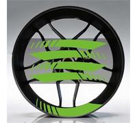 Reflectantes Pegatinas Ruedas Moto para BMW Pegatina Reflectante para Rueda Motocicleta 17 Pulgadas Llanta con Rayas Dentro De La Calcomanía del Cubo(Green A4)