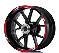 Reflectantes Pegatinas Ruedas Moto para Yamaha 13 ″ 14 15 16 18 Adhesivo Llanta Rueda Motocicleta Cinta Reflectante para Llantas con Rayas Cubo Auto(16 Inch 02)