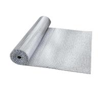 Reflective Bubble Insulation Board Double-Sided, Aluminum Foil Heat Shield for RV Roof, DIY Sunroom Radiant Barrier for Garage Doors, Double-Layer Thermal Insūlation Energy Saving