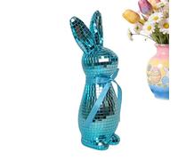 Reflective Disco Rabbit Decor - Easter Bunny Figurine Ornament, Tabletop Display with Shiny Mirror Finish, Mirror Tile Decoration for Spring Theme, Bunny Figurine Decor with Light Reflect Effect