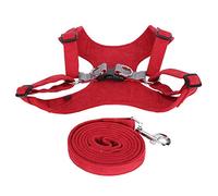 Reflective Dog Chest Strap Harness with Adjustable Suede Fabric, Leash for Medium & Large Dogs, Comfortable & Safe Pet Vest for Walking (XS)
