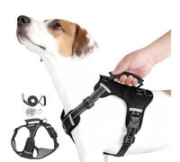 Reflective Dog Harness - Adjustable Escape-Resistant Vest with Strong Rope Leash, Breathable Comfort Design | For Hiking, Training, Camping & Outdoor Travel