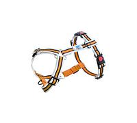 Reflective Dogwear Arnés Anti-Pull Plus Talla L 48-80 cm (Cuello) 66-103 cm (Parte Superior del Cuerpo) Ajustable Reflectante Botón con Fusible Softgeschirr Perros Arnés Ancho 25 mm Naranja