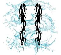 Reflective Flame Stickers - Motorcycle Decals for Cars Trucks Helmets Waterproof Material, 20x7cm Size, Black White Colorful Options, Self-Adhesive Safety Design for Outdoor