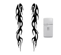 Reflective Flame Stickers - Waterproof Vinyl Graphic Decals, High Visibility Safety Adhesive with Prismatic Light Reflection, Weatherproof Bodywork Protection, Ideal for Night Riding Security