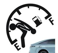 Reflective Low Warning Sticker - Funny Gas Tank Cap Decal For Night Visibility, Reminder To Fill Up, Wateřprõof Vinyl Car Decal, Set Of 2 Personalized Door Labels