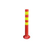Reflective Plastic Traffic Post - Durable Warning Bollards for Driveway & Parking(Red and Yellow,73cm)