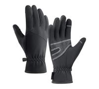 Reflective Riding Gloves - Waterproof Winter Biking, Touchscreen Compatible Gloves with Anti-Slip Silicone Palm Pads for Grip | Cycling Exercise, Trail Riding, Comuter Bike Gear, Mountain Adventures