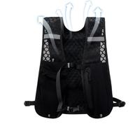 Reflective Running Chest Pack, Lightweight Adjustable Vest with 500ml Water Bottle Holder, Breathable Sweatproof Design for Men, Women, Hiking, 14.17x11.81x1.18 Inches