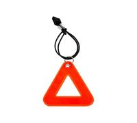 Reflective Safety Pendant - 10x9.2cm PVC Microprism Triangle Bike Saddle Hanger With Elastic Buckle | High Visibility Warning Reflector Backpack Cycling Accessory | Night Riding Running Hiking
