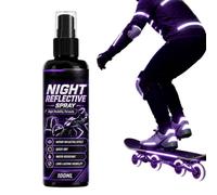 Reflective Spray for Outdoor Cycling 100ml Weatherproof Quick Visibility | Spray reflectante de secado rápido resistente al agua, 100 ml, para chalecos de casco, mochilas, coches, barcos, cercas