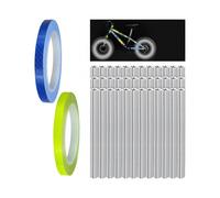 Reflective Stickers for Bikes | Waterproof Spoke Warning Strips for Mountain, Road, Folding Bikes & Pushchairs, 36 Strips + 1 Roll Blue Reflective S