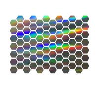 Reflective Tape For Bikes - Honeycomb Helmets Stickers, 1 Roll Strip For Night Visibility, Prismatic Adhesive Film with Hexagon Pattern, Safety Hardware, Warning Decal For Cycling