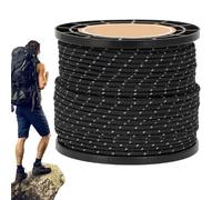 Reflective Utility Rope, 164 Ft Canopy Cord, 4mm Outdoor Gear Line with High Visibility Safety, Multipurpose Fixing Ropes, Camping Cord with Secure Binding, Survival Rope for Hiking Hammock