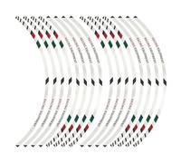 Reflective Wheel Rim Stripe Decal - 16 unidades Reflective Stripe Auto Wheel Hub Decals Decor - Self-Adhesive Wheels Hub Modification Stickers For SUVs, RVs, Sedanes, Motorcycles, Electric Cars