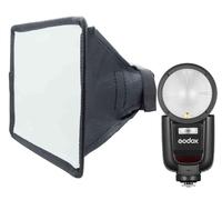 Reflector de 15 x 17 cm Flash circular difusor softbox macro externo difusor reflector compatible con GODOX V1 V1n V1c V1s V1f V100 V1 Pro Neewer Z1 Z2 Yongnuo YN650EX-RF retrato fotografía