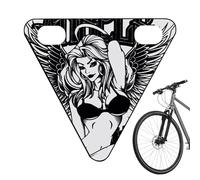 Reflector de Bicicletas de montaña - Placa de triángulo de Advertencia | Signo de Seguridad en Bicicleta | Reducir en Carretera, giras, Salidas Familiares, niños y Adultos Que viajan