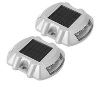 Reflector de Carretera LED Reflector de 2 Lados Marcador de pavimento de Carretera Luz Solar de Entra de Auto 6 LED Luces de señalización de Tierra de energía Solar para Camino de Carretera