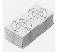 Reflector de estación total, blanco reflectante plateado para topografía y construcción precisa, acrílico, tamaños de 2 x 2 cm a 6 x 6 cm, paquete de 50 piezas (3 x 3 cm)