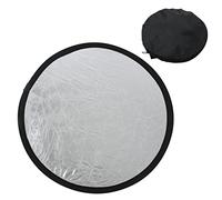 Reflector de Iluminación para Fotografía 2 en 1 de 60 Cm/23,6 Pulgadas Reflector Plegable Portátil con Bolsa de Transporte, Fuerte Reflectividad, Luz de Fondo Clara para Retratos