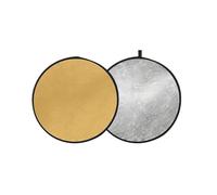 Reflector de luz de Disco Plegable portátil de 60cm Reflector de fotografía Dorado y Plateado 2 en 1 for fotografía de Retratos Reflector Fotografia