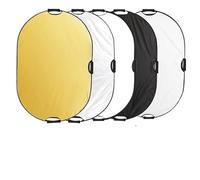 Reflector de luz Ovalado Plegable 5 en 1 Compatible con cámaras, difusor fotográfico de 40x60 Pulgadas y 60x90 Pulgadas for Uso en Estudio.(100x150cm)