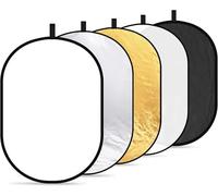 Reflector de luz Ovalado Plegable 5 en 1 Compatible con cámaras, Disco difusor portátil de 79 x 119 cm for fotografía de Estudio.